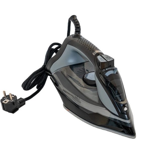 Σίδερο Ατμού 2400W με Κεραμική Πλάκα και Συνεχόμενη Παροχή Ατμού 90gr/min Μαύρο Homeplus 01.03.0071