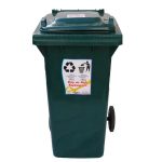 Κάδος Απορριμάτων - Ανακύκλωσης Πλαστικός Τροχήλατος 240lt Πράσινος Homeplus 07.15.0042