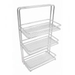 Εταζέρα 3οροφη ίσια μεταλλική 30x14x42cm Sidirela Ε-0773