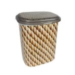 Καλάθι Απλύτων Πλαστικό με Καπάκι 44x37x50cm Καφέ TnS 32-800-1073