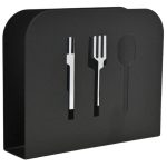 Χαρτοπετσετοθήκη μεταλλική μαύρη 15x4x12.5εκ Ankor 829927