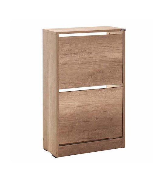 Παπουτσοθήκη 2 Ορόφων από Μελαμίνη 73x26x84cm Γκρί/Μπέζ Tori Homeplus 07.01.1496