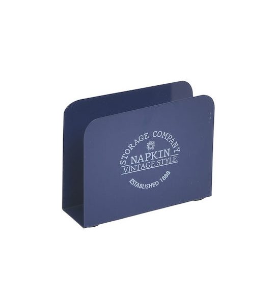 Χαρτοπετσετοθήκη Μεταλλική Μπλε 14x5x11cm Inart 6-60-694-0006