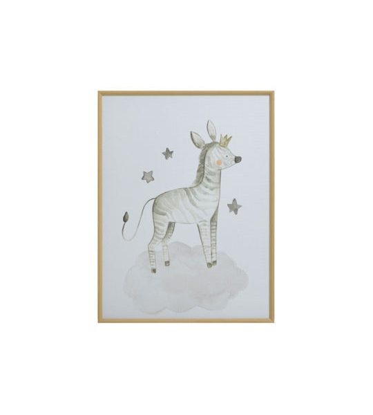 Παιδικός Πίνακας Ζέβρα με Πλαίσιο 24x2x30cm Inart 6-90-524-0005