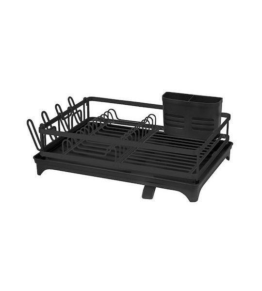Πιατοθήκη Αλουμινίου Μαύρη 46x30x12εκ Ankor 838523