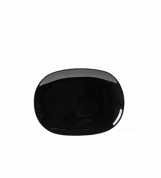 Πιατέλα Σερβιρίσματος Opal Paros Μαύρη 35x25cm Homestyle 57413214