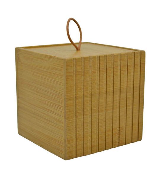 Θήκη Καλλυντικών Ξύλινη Μπαμπού Natural 9x8x9εκ Ankor 824526