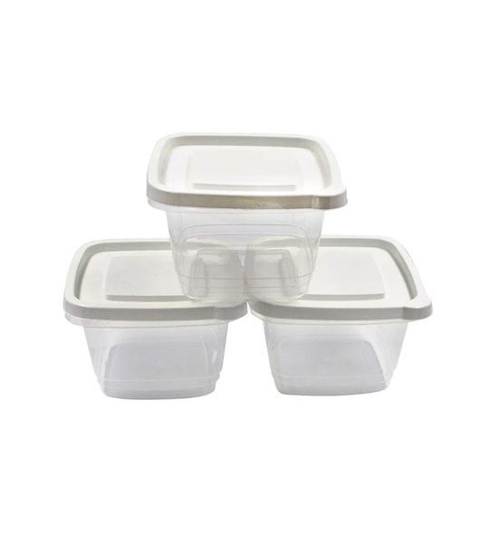 Δοχείο Τροφίμων Eco Fresh Σετ 3 Τεμάχια 10x14εκ Sidirela E-4318