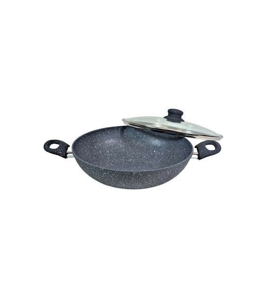 Κατσαρόλα Wok Αλουμινίου 28cm με Αντικολλητική Επίστρωση Γρανίτη Sidirela E-0671