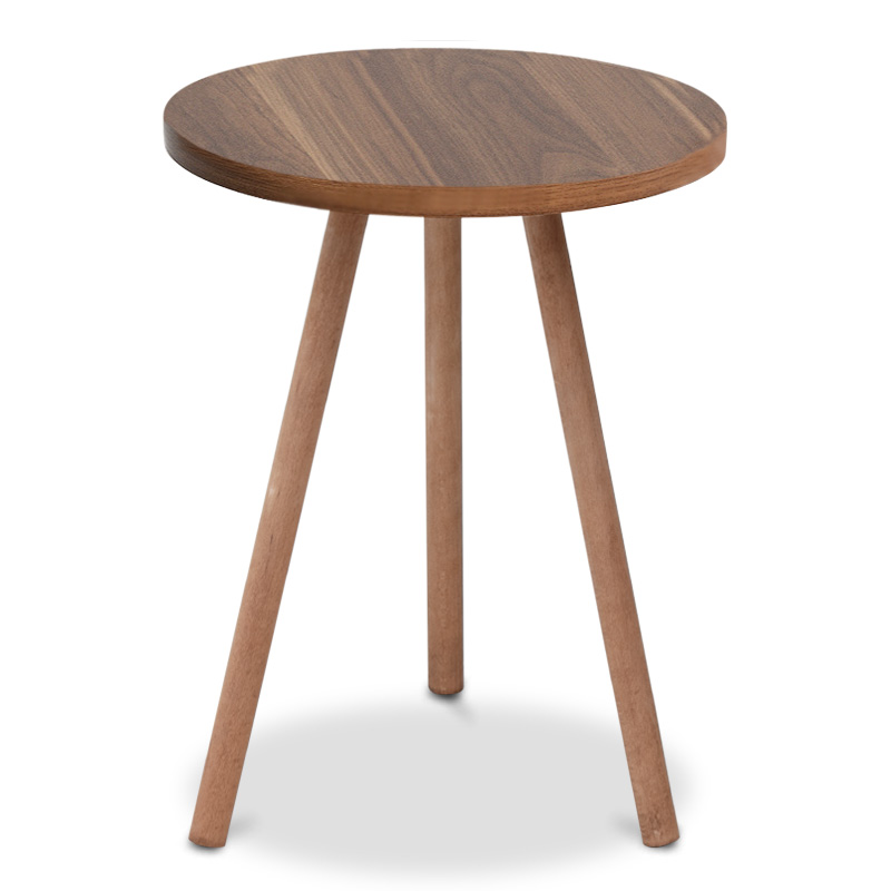 GP022-00267-0 Βοηθητικό τραπεζάκι Roma Megapap χρώμα καρυδί 33,5x33,5x46εκ. - Image 1