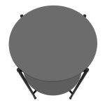 Βοηθητικό τραπεζάκι Argento Megapap χρώμα ανθρακί 43x43x60εκ. - Image 2