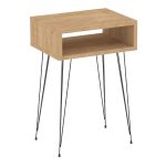 Κομοδίνο Scott Megapap χρώμα sapphire oak 40x30x60εκ. - Image 2