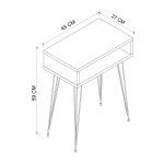 Κομοδίνο Scott Megapap χρώμα sapphire oak 40x30x60εκ. - Image 3