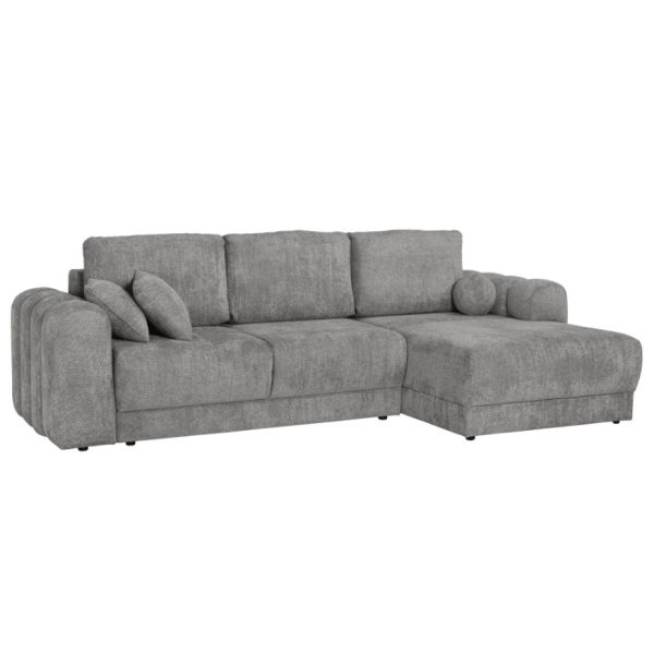 Γωνιακός Καναπές Αμφίδρομος με Κρεβάτι και Αποθηκευτικό Χώρο Noel Γκρι 296x170x97 Matis MM3041602