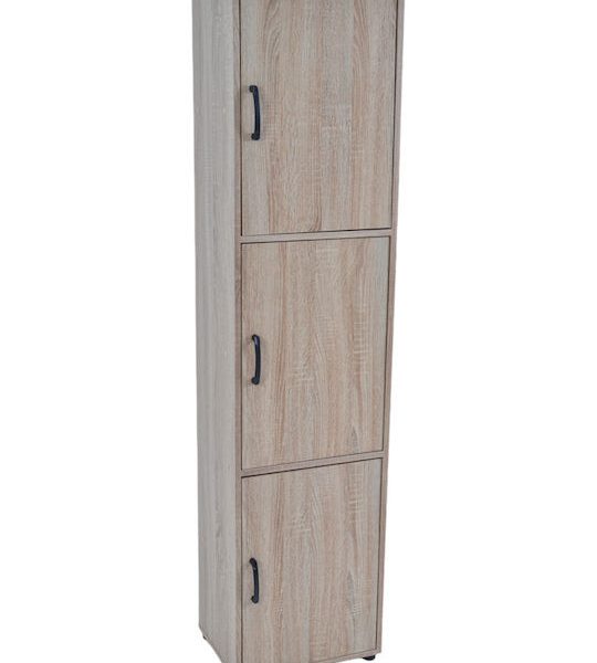 Στήλη Δαπέδου Ξύλινη με Ράφια Οξιά Φυσικό Χρώμα 40x30x166εκ Ankor 837472