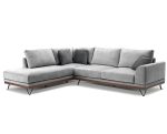 Γωνιακός Καναπές Δεξιά Γωνία VM- RENE με Ξύλινη Μπάζα Αποσπώμενα - Πλενόμενα Καλύμματα Έδρας και Πλάτης με Ύφασμα perfect 82 Γκρι 290x240x98 Matis VMRENEIIR