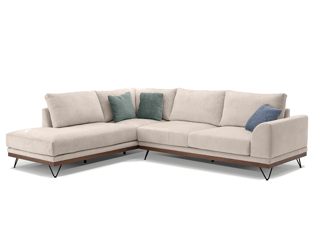 vm-rene-atypo-dexi Γωνιακός Καναπές Δεξιά Γωνία VM- RENE με Ξύλινη Μπάζα Αποσπώμενα - Πλενόμενα Καλύμματα Έδρας και Πλάτης με Ύφασμα perfect 02 Μπεζ 290x240x98 Matis VMRENEIR1 - Image 1