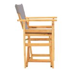 Καρέκλα-πολυθρόνα σκηνοθέτη Kompa pakoworld μασίφ ξύλο οξιάς φυσικό-πανί Nexus γκρι - Image 3