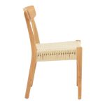 Καρέκλα Eaprine pakoworld φυσικό σχοινί-rubberwood 49x53x77εκ - Image 3