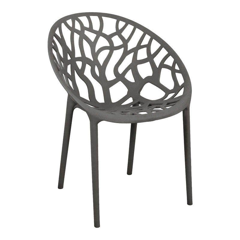 326-000029 Πολυθρόνα Daren pakoworld pp σε ανθρακί απόχρωση 59x60x79,5εκ - Image 1