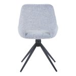 Καρέκλα περιστρεφόμενη Luciano I pakoworld σε γκρι ύφασμα-πόδι μεταλλικό μαύρο 52.5x54x85εκ - Image 4