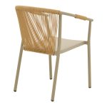 Πολυθρόνα στοιβαζόμενη Convince pakoworld αλουμίνιο με καφέ σκελετό-textilene-pe rattan 56x63x82εκ - Image 3