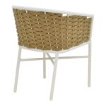 Πολυθρόνα Noevo pakoworld αλουμίνιο με λευκό σκελετό-φυσικό σχοινί 57x62x76εκ - Image 3