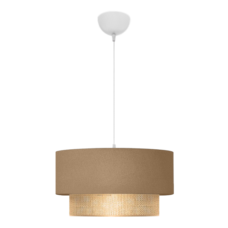 Φωτιστικό οροφής Lucifer Megapap E27 υφασμάτινο μονόφωτο χρώμα μπεζ 30x15x70εκ. Φωτιστικό οροφής Lucifer Megapap E27 υφασμάτινο μονόφωτο χρώμα μπεζ 30x15x70εκ. - Image 1