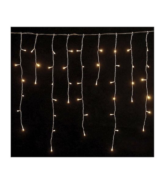 144 Χριστουγεννιάτικα Λαμπάκια LED Θερμό Λευκό 3μ x 60εκ τύπου Βροχή με Διαφανές Καλώδιο Epam XLALED144IWW/31V