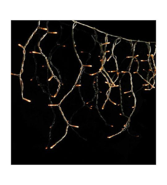 288 Χριστουγεννιάτικα Λαμπάκια LED Θερμό Λευκό 6μ x 60εκ τύπου Βροχή με Διαφανές Καλώδιο Epam XLALED288IWW/31V