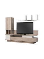 Σύνθεση Τηλεόρασης Almeria από μελαμίνη χρώμα λευκό - Cordoba Μ149xΒ29.5xΥ117εκ ΤΕΛΕΥΤΑΙΟ ΤΕΜΑΧΙΟ!