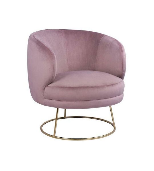 Πολυθρόνα Arien από Βελούδο Σάπιο Μήλο με Χρυσή Βάση 80x75x82Υεκ ΤΕΛΕΥΤΑΙΟ ΤΕΜΑΧΙΟ!