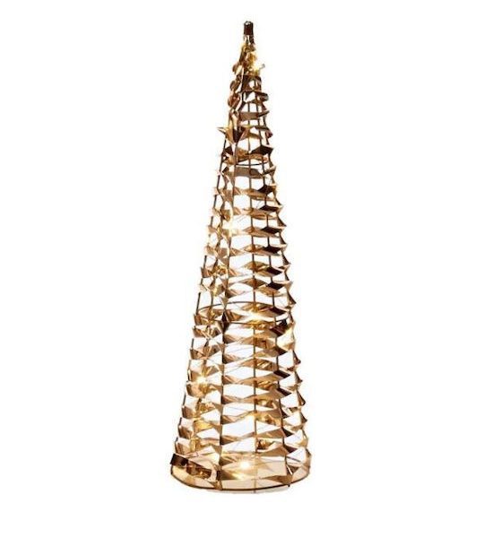 Χριστουγεννιάτικο Δεντράκι Φωτιζόμενο Led Κώνος 40εκ Μπαταρίας Χρυσό Epam LEDCONE-BA40G