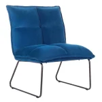 Πολυθρόνα Skyler Βελούδο Μπλε - Μαύρο 66x81x102cm ΤΕΛΕΥΤΑΙΟ ΤΕΜΑΧΙΟ!