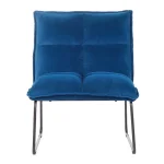 Πολυθρόνα Skyler Βελούδο Μπλε - Μαύρο 66x81x102cm ΤΕΛΕΥΤΑΙΟ ΤΕΜΑΧΙΟ! - Image 2