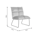 Πολυθρόνα Skyler Βελούδο Μπλε - Μαύρο 66x81x102cm ΤΕΛΕΥΤΑΙΟ ΤΕΜΑΧΙΟ! - Image 3